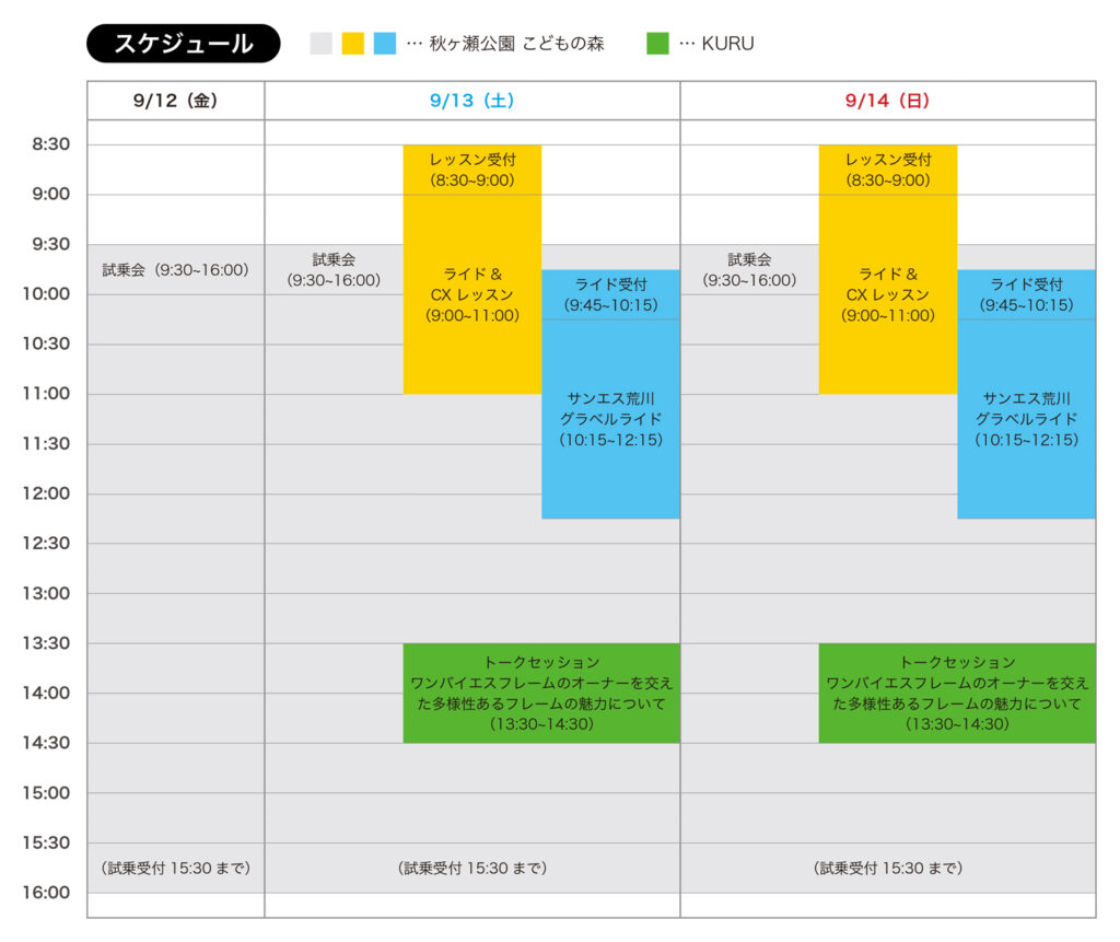 タイムスケジュール